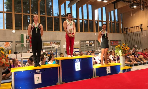Agrès – Championnats Vaudois – Nyon – Le titre de champion Vaudois pour Stéphane, l’argent pour Gaëlle et le bronze pour Marie.