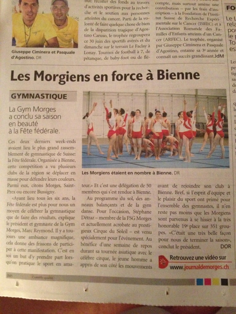 Article journal de Morges28.06.13