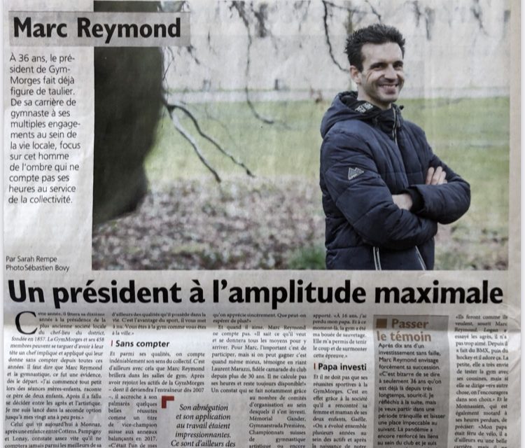 Magnifique article de notre Cher Président dans le Journal de Morges!         Merci Marc pour ton job!