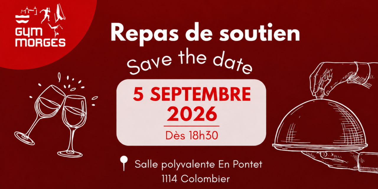 Repas de Soutien Gym Morges – 5 Septembre 2026