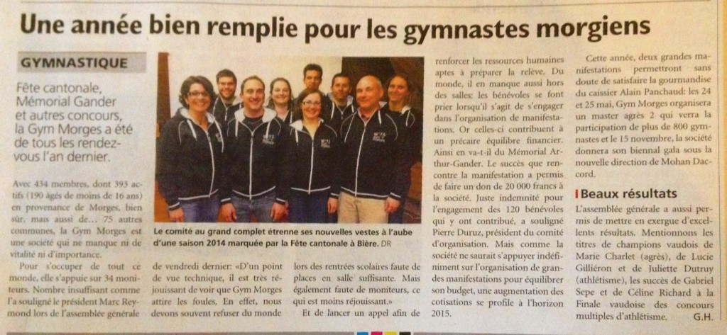 article AG 2014Journal Morges