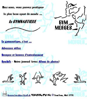 Site GymMorges en 1998